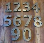 Wrought Iron Door Numbers in a Dark Pewter Effect Finish VF7